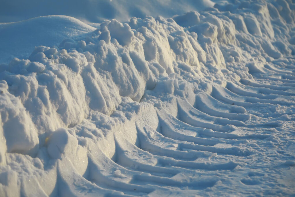 snow plowed road