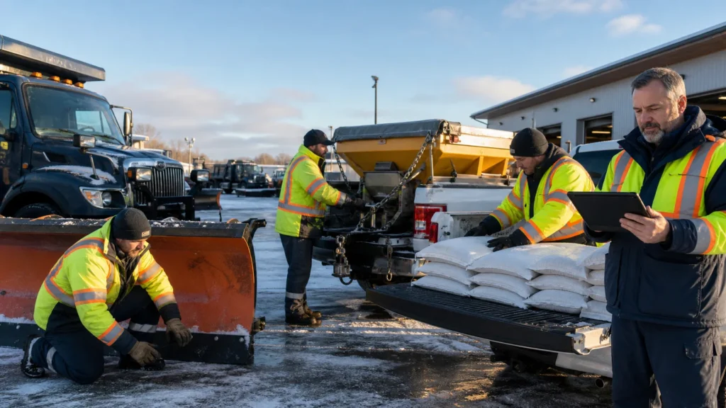 What Snow Removal Plowing Teams Prep Before Storms